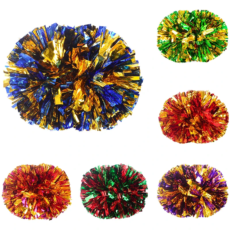 Cheerleading Pom Pom - Pompon da cheerleader dorati con manico