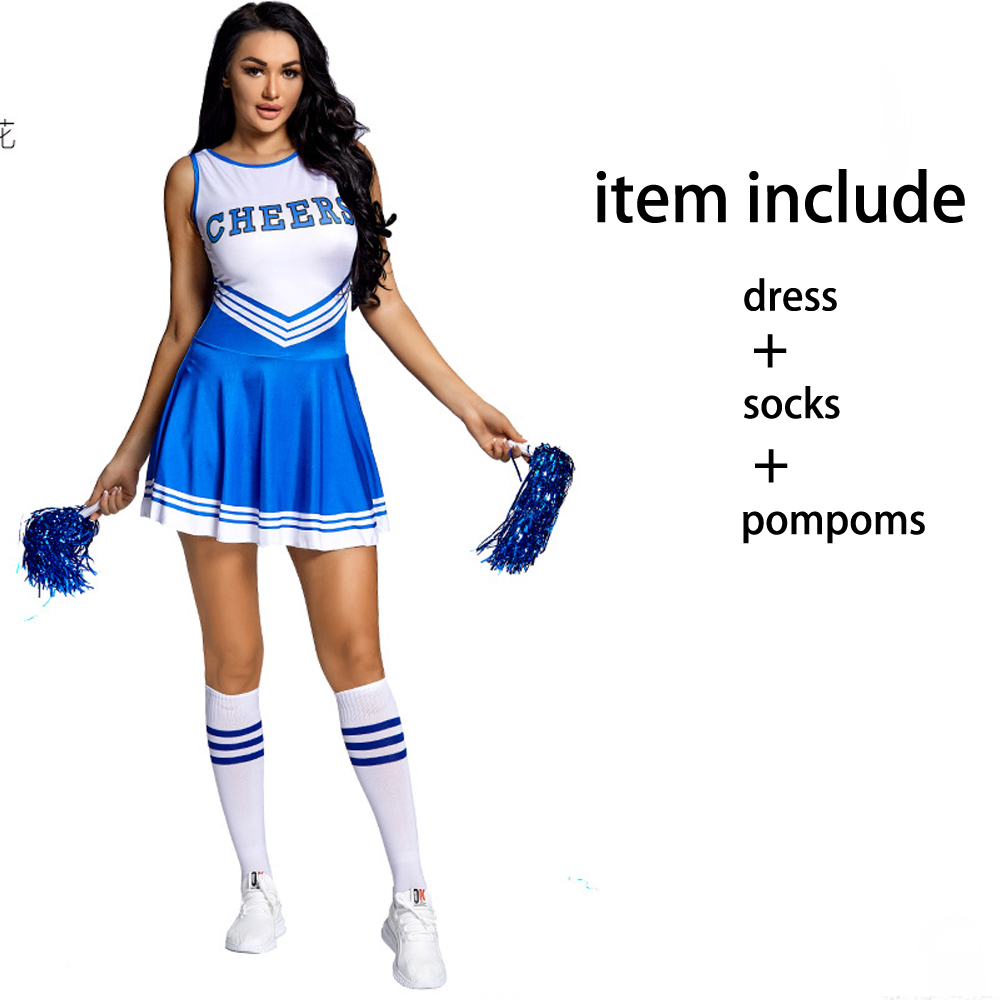 Cheerleading Pom Pom - Donne adulte Cheerleader Uniforme Cheer Dress