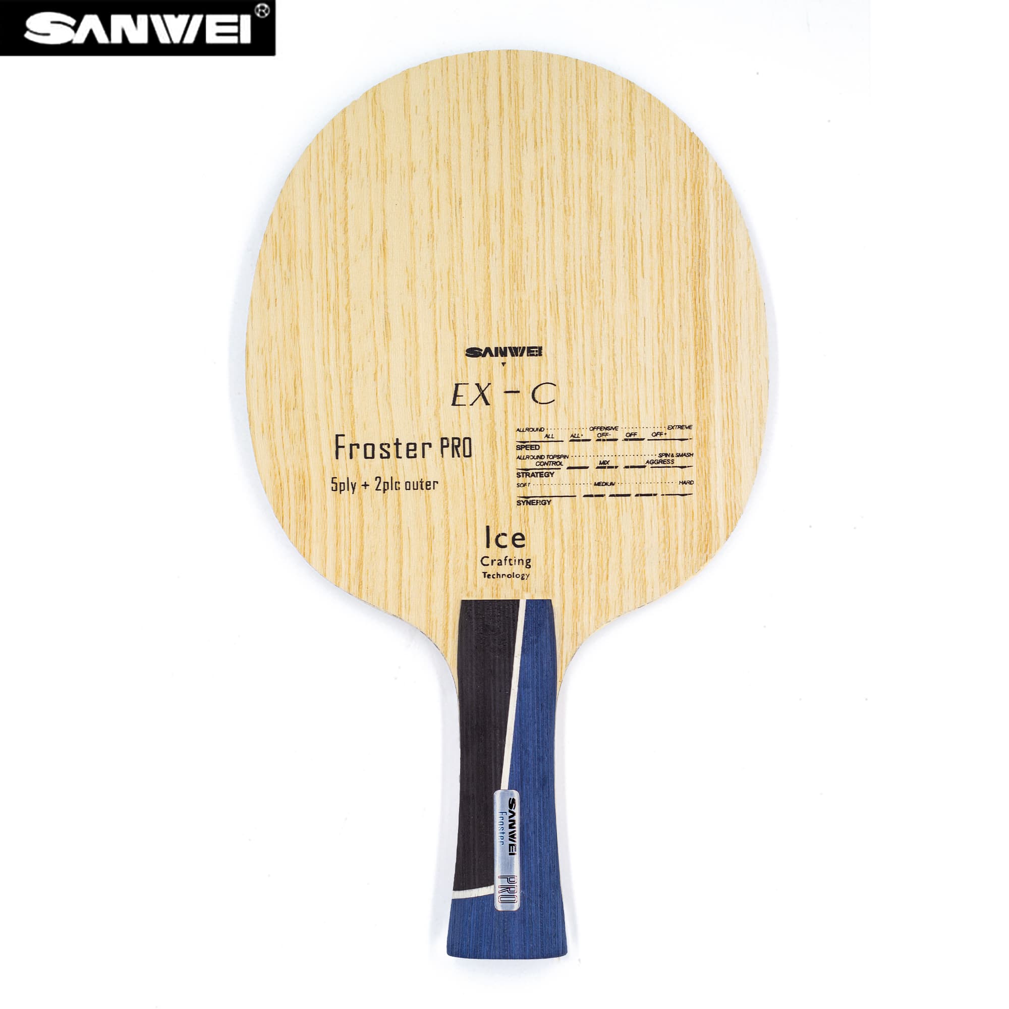 Table Tennis Paddle - SANWEI ALC Lama da ping pong